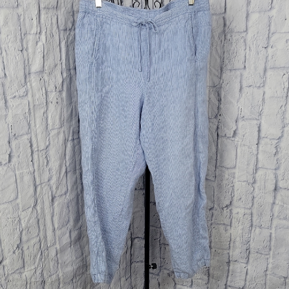 Orvis Light Blue Women's Linen Pants Medium